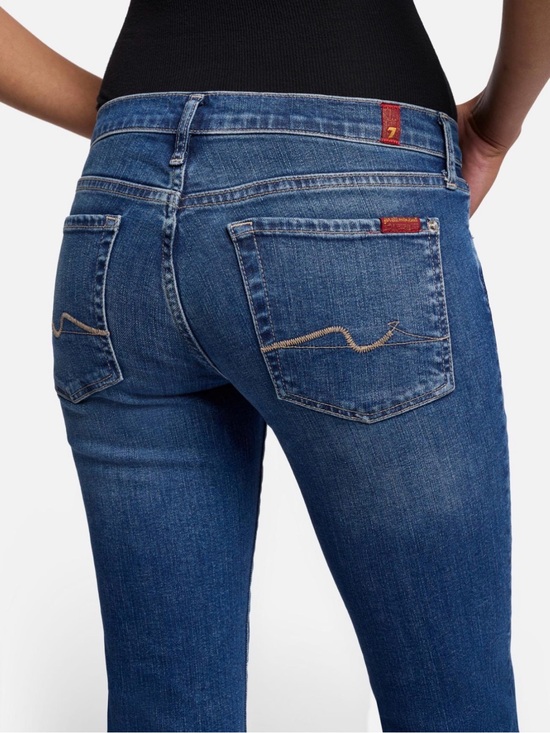 7 For All Mankind Denim - 7 For All Mankind Two-Tone Blue Straight Leg Jeans